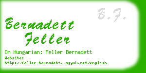 bernadett feller business card